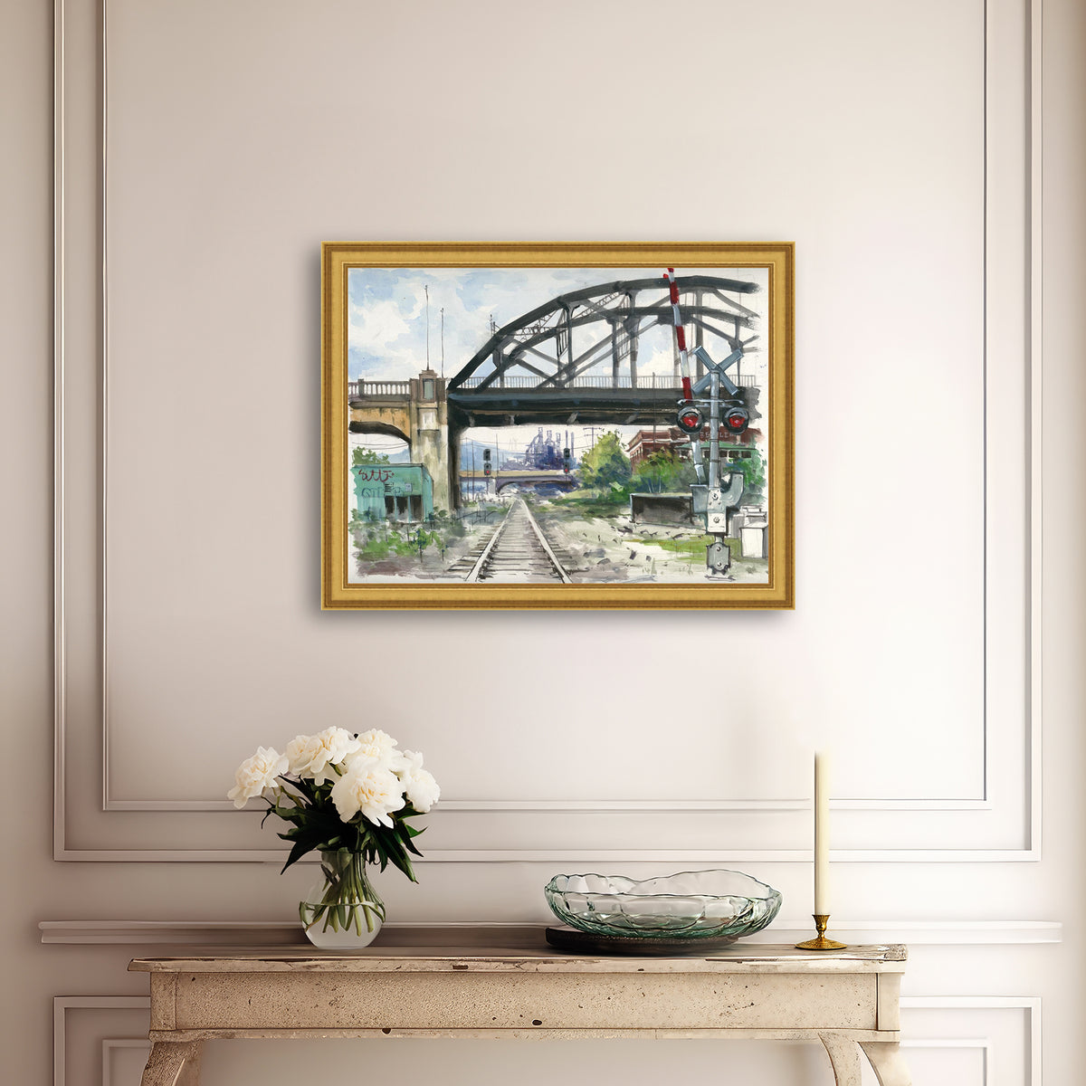 Rail Road Crossing Under Hill to Hill Bridge