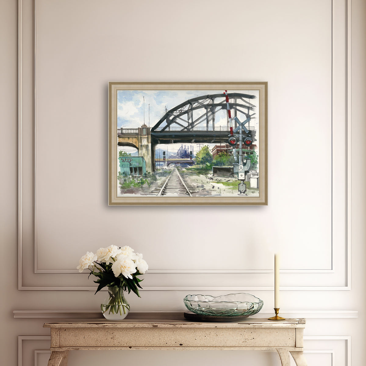 Rail Road Crossing Under Hill to Hill Bridge