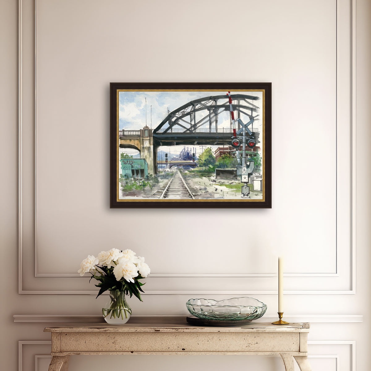 Rail Road Crossing Under Hill to Hill Bridge