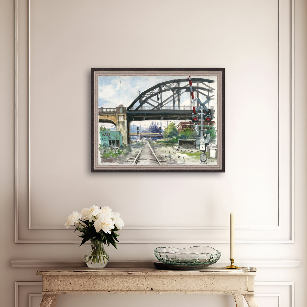 Rail Road Crossing Under Hill to Hill Bridge