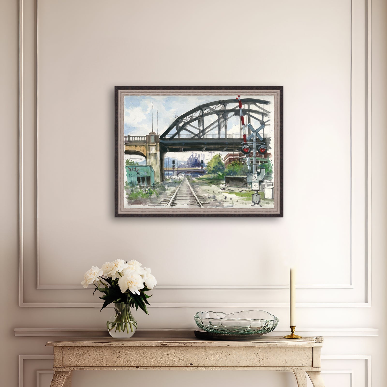 Rail Road Crossing Under Hill to Hill Bridge