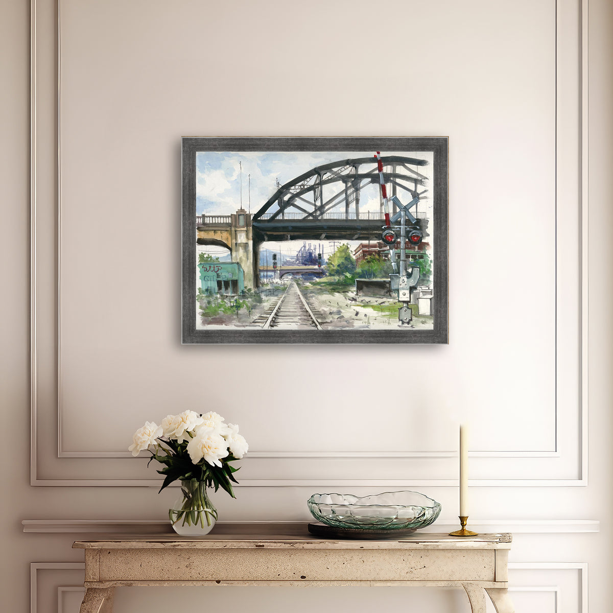 Rail Road Crossing Under Hill to Hill Bridge