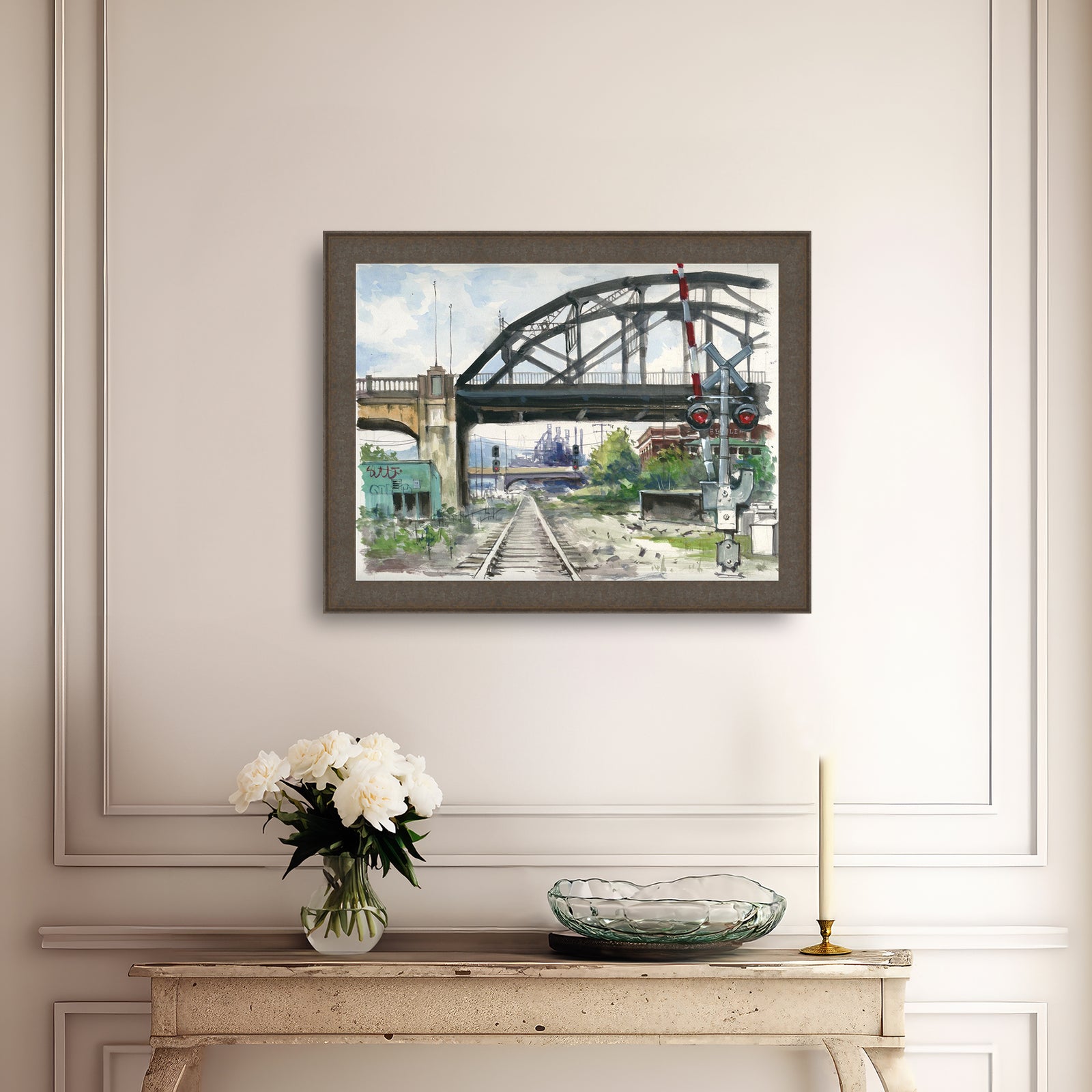 Rail Road Crossing Under Hill to Hill Bridge