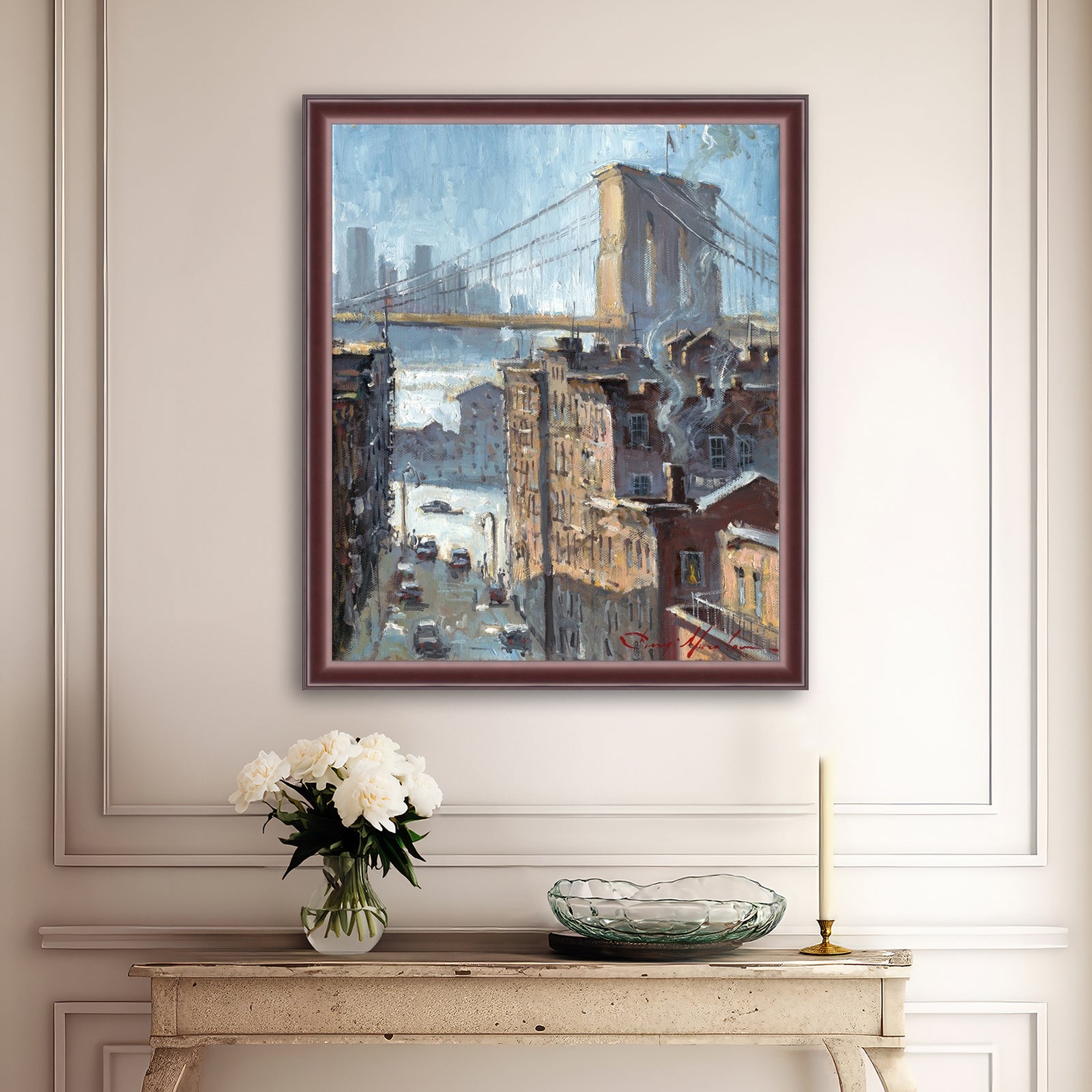 Blue Reflection Brooklyn Bridge