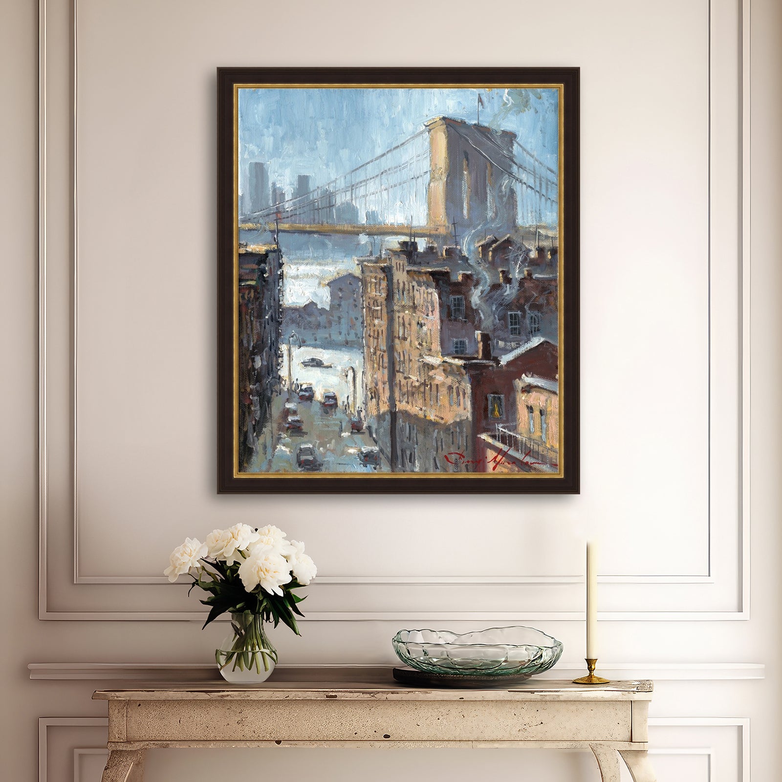 Blue Reflection Brooklyn Bridge