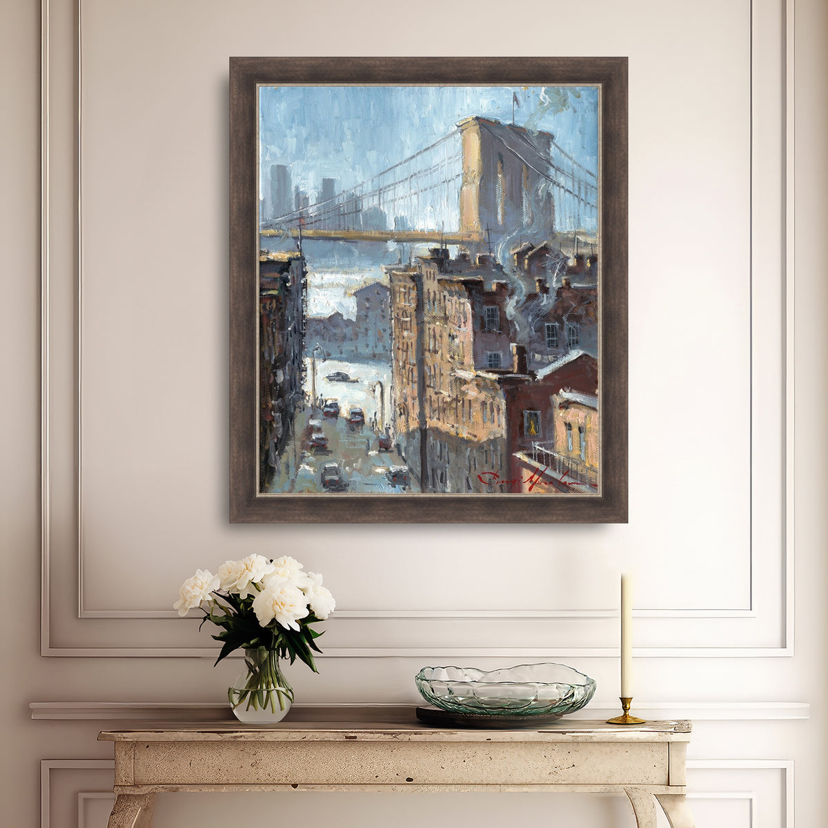 Blue Reflection Brooklyn Bridge