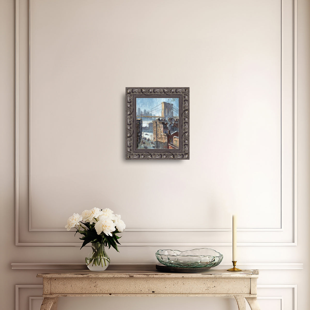 Blue Reflection Brooklyn Bridge