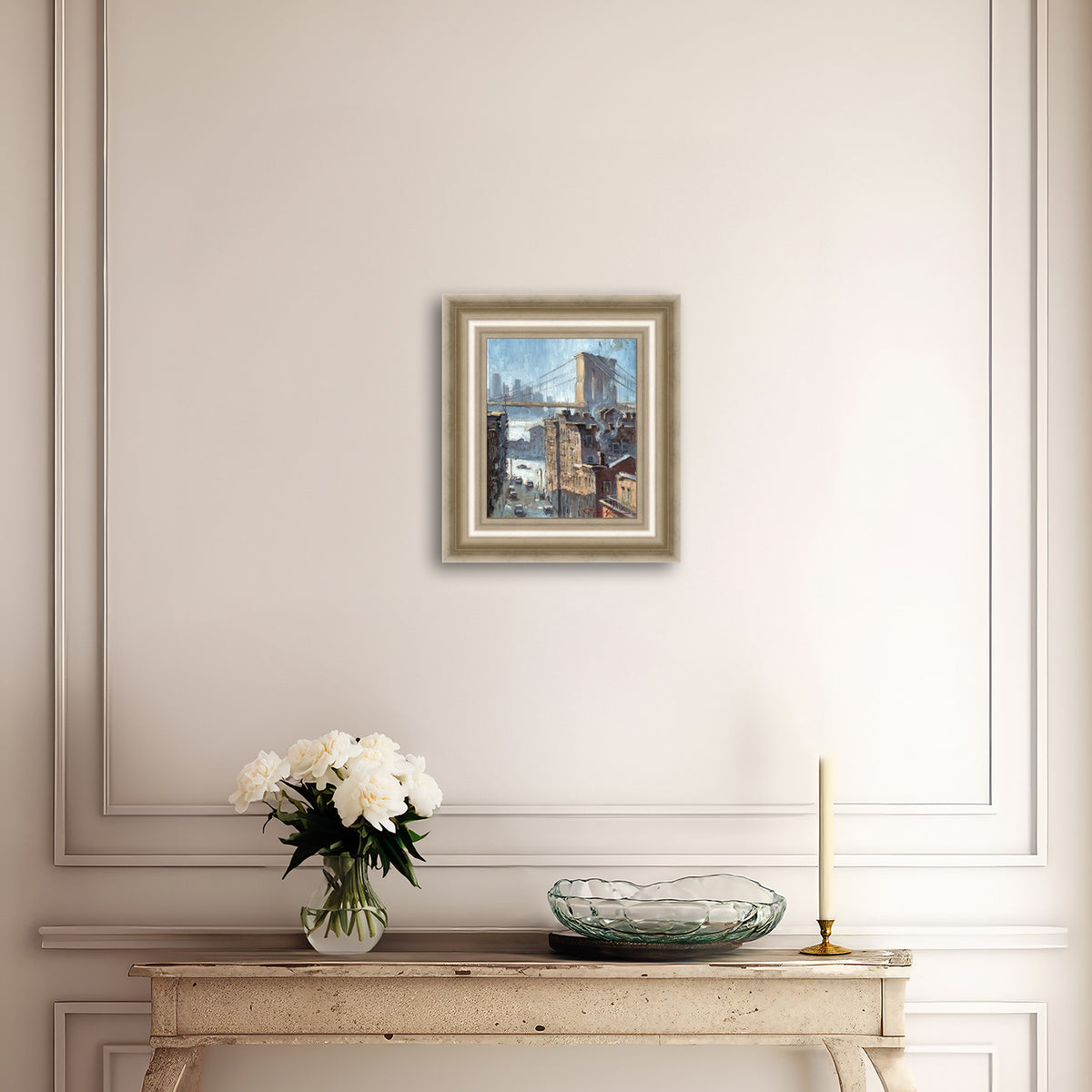 Blue Reflection Brooklyn Bridge