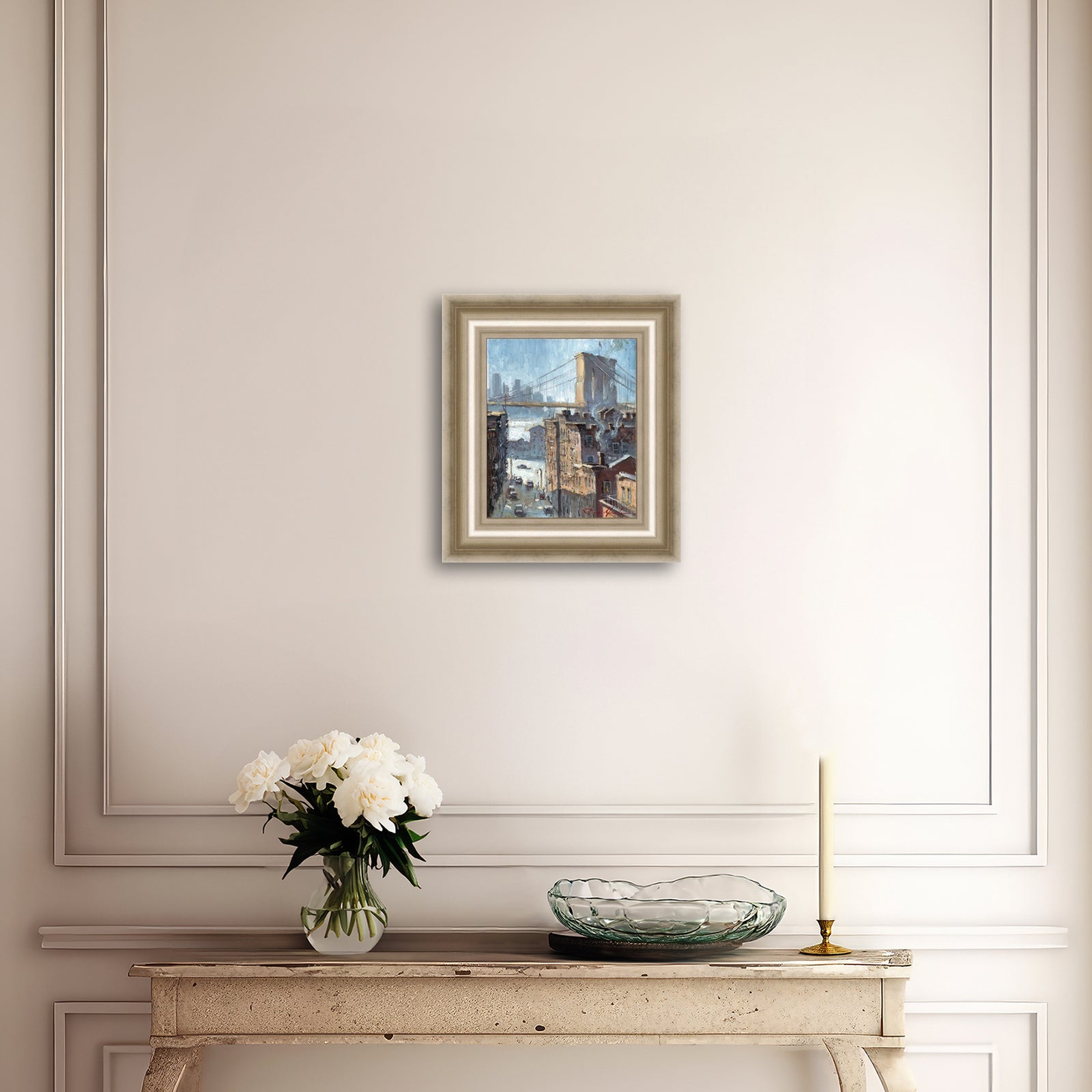 Blue Reflection Brooklyn Bridge