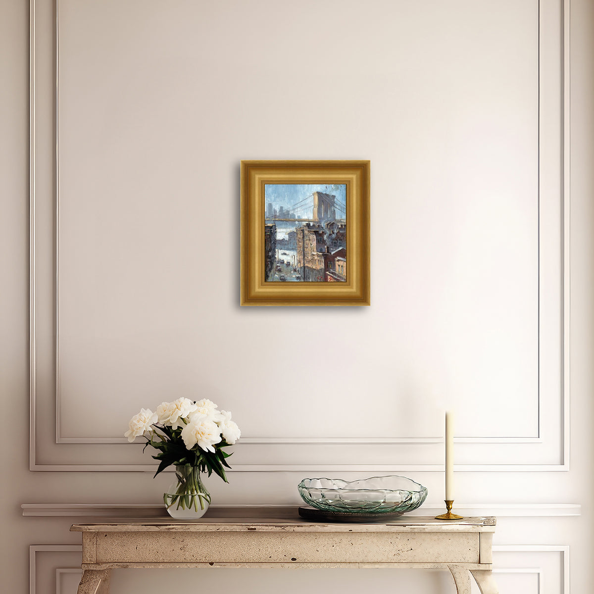 Blue Reflection Brooklyn Bridge