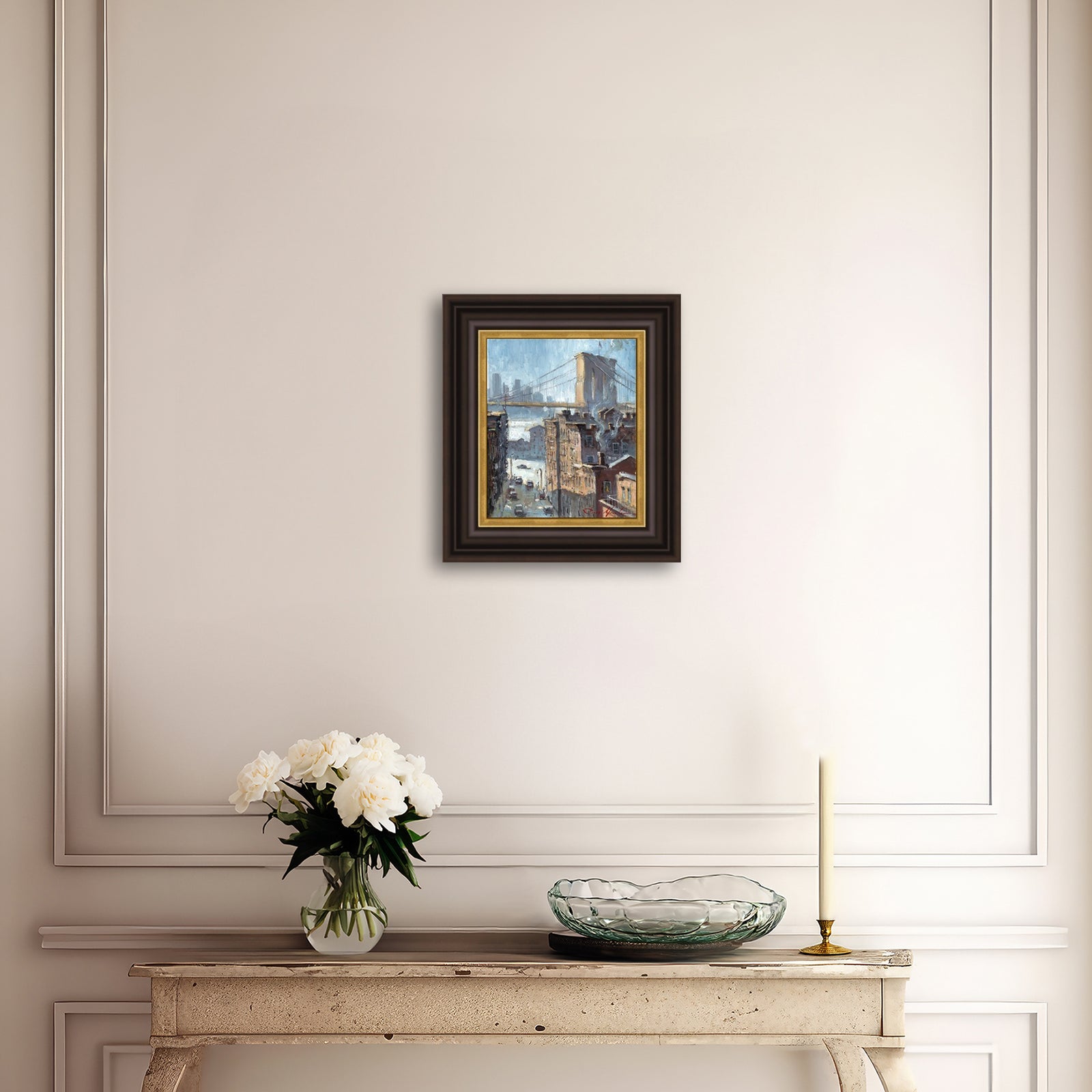 Blue Reflection Brooklyn Bridge