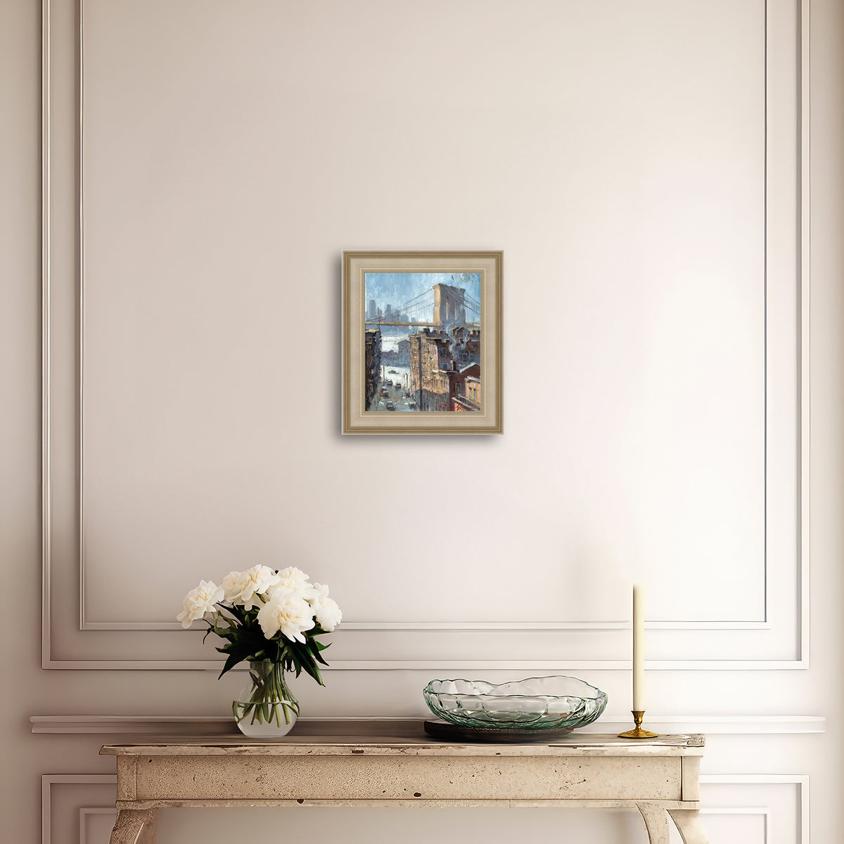 Blue Reflection Brooklyn Bridge