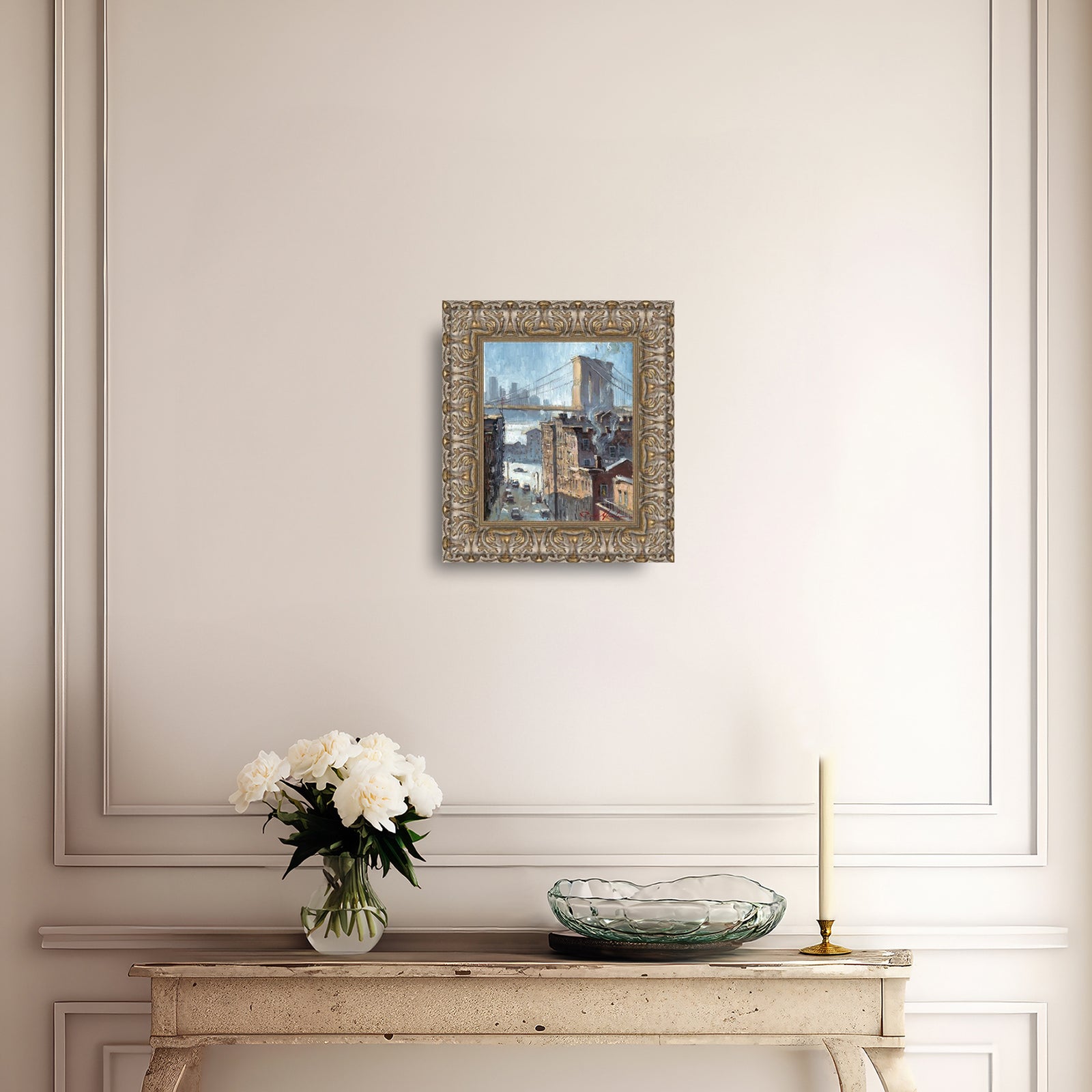 Blue Reflection Brooklyn Bridge