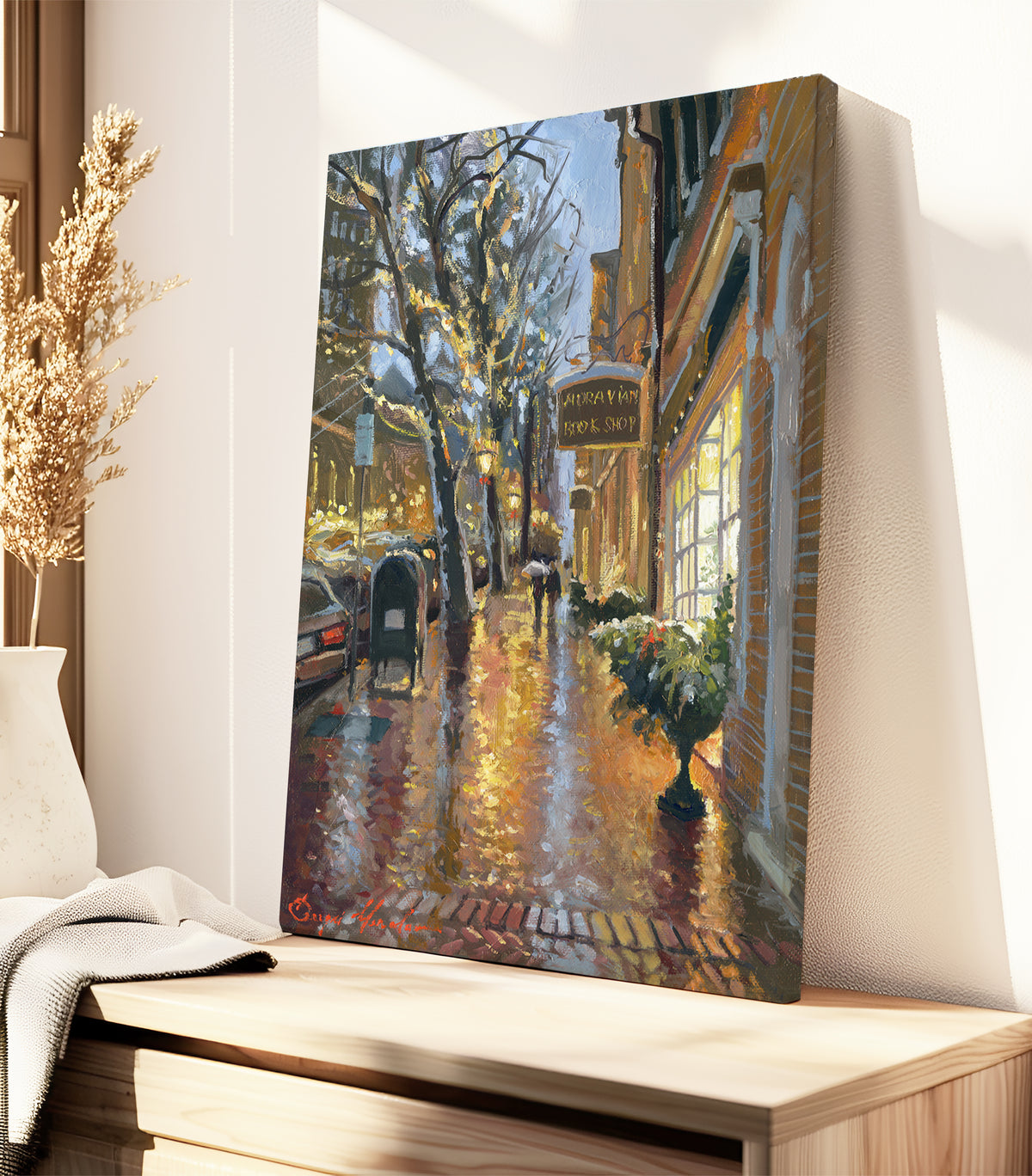 Rainy Evening on Main Street