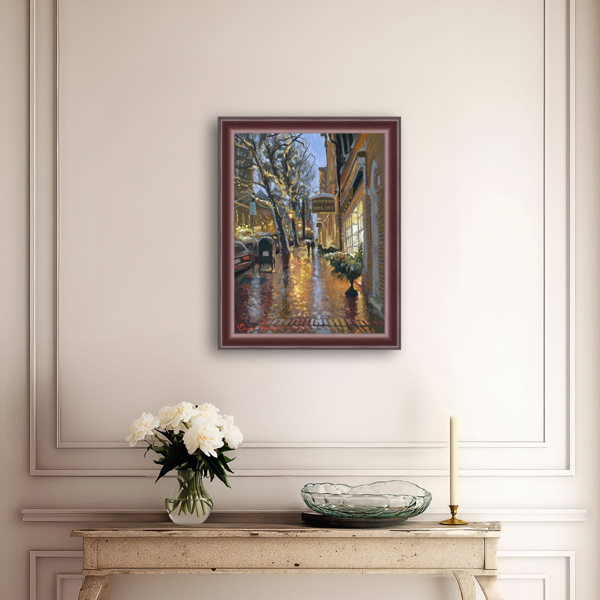 Rainy Evening on Main Street