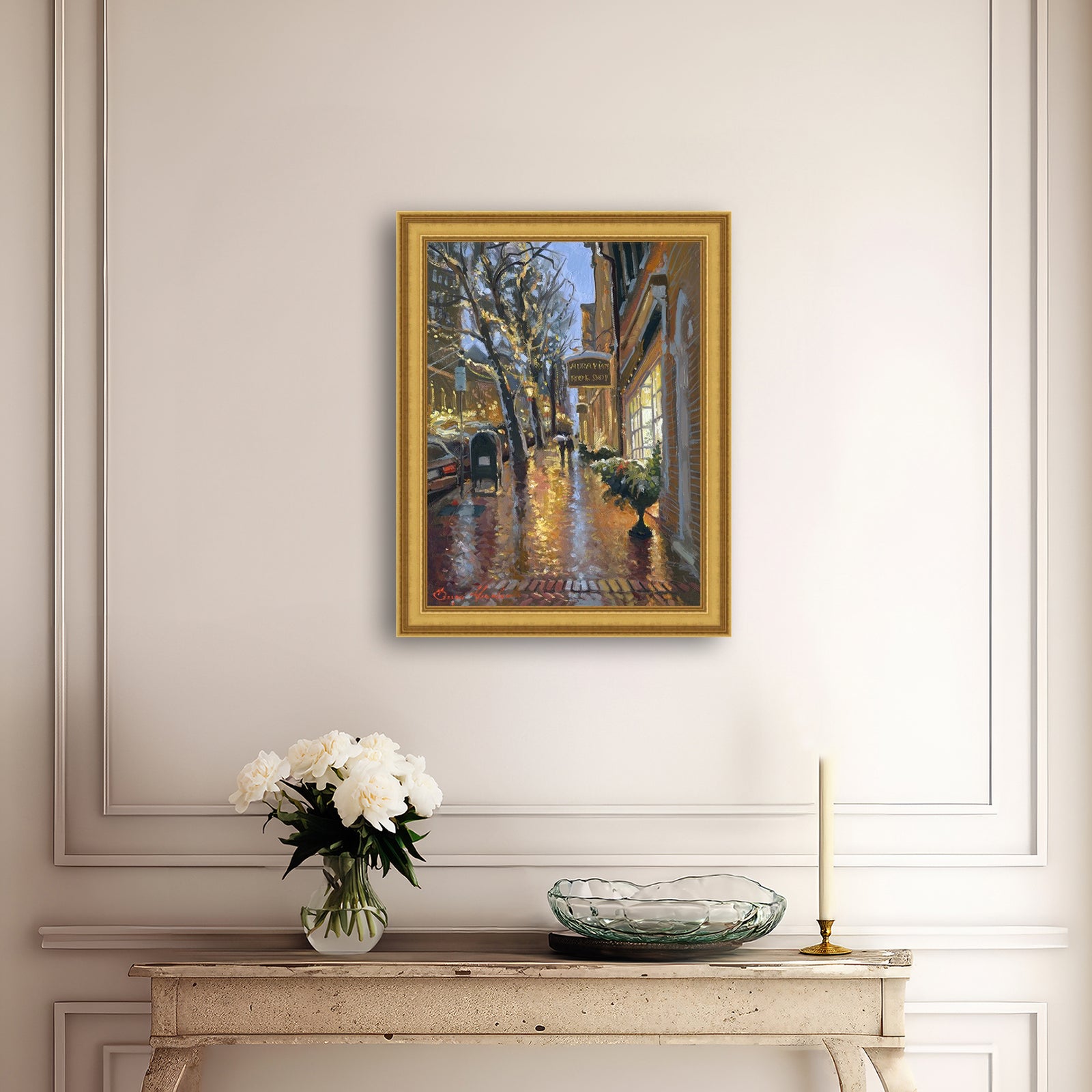 Rainy Evening on Main Street