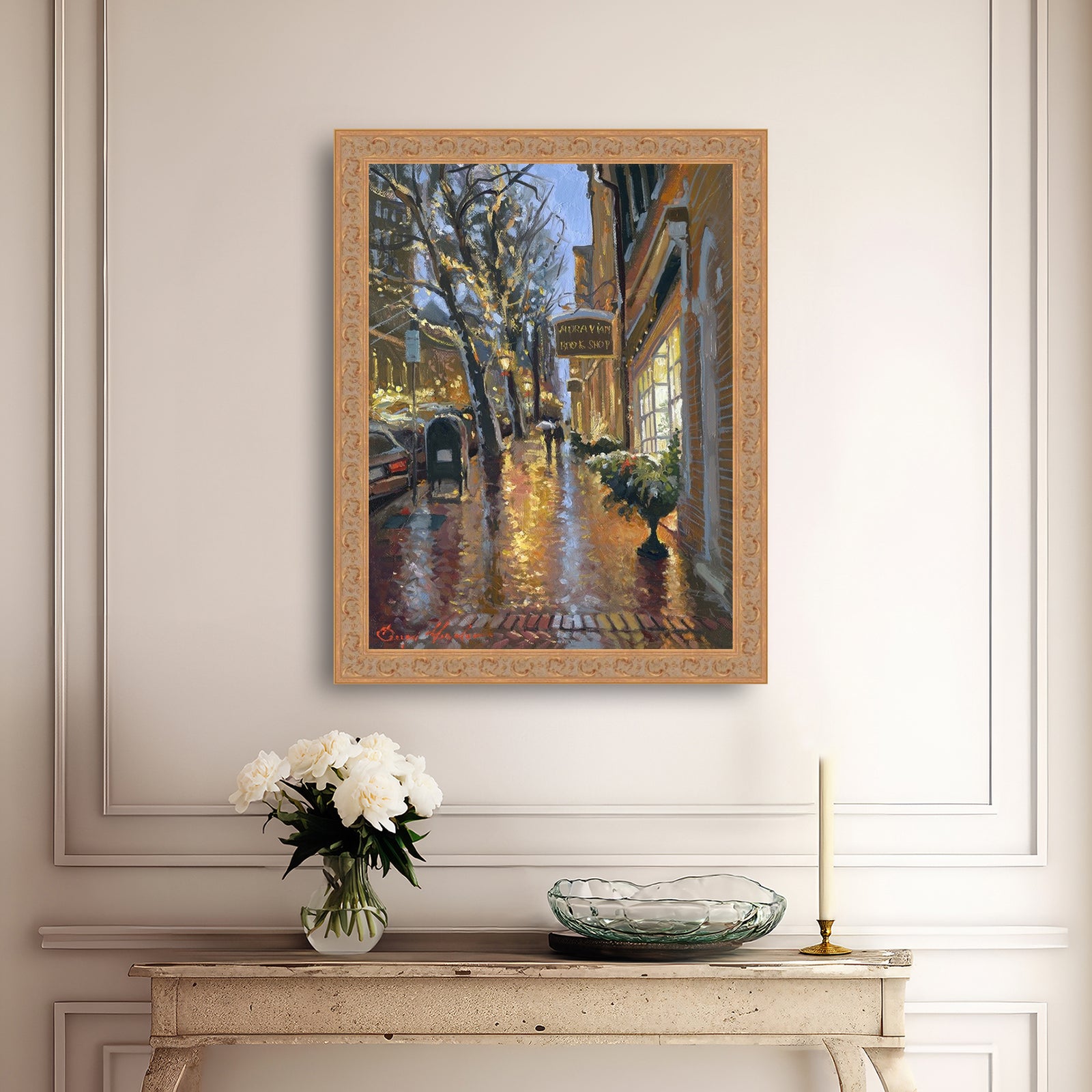 Rainy Evening on Main Street