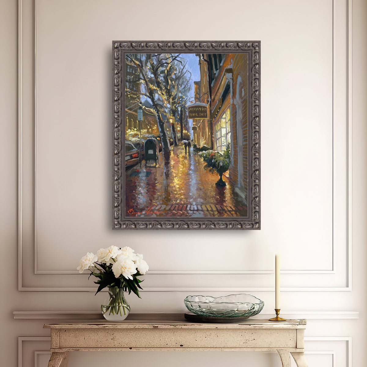 Rainy Evening on Main Street