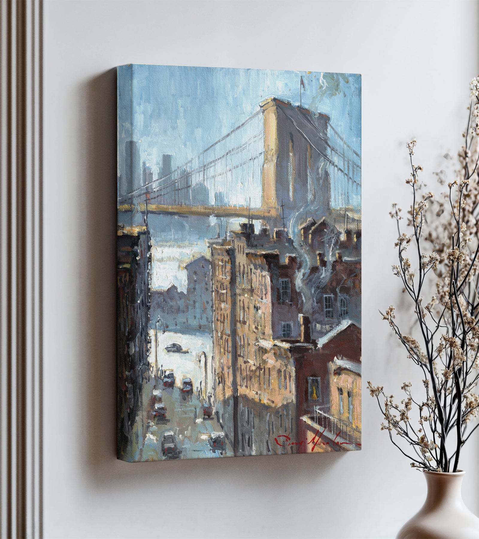 Blue Reflection Brooklyn Bridge