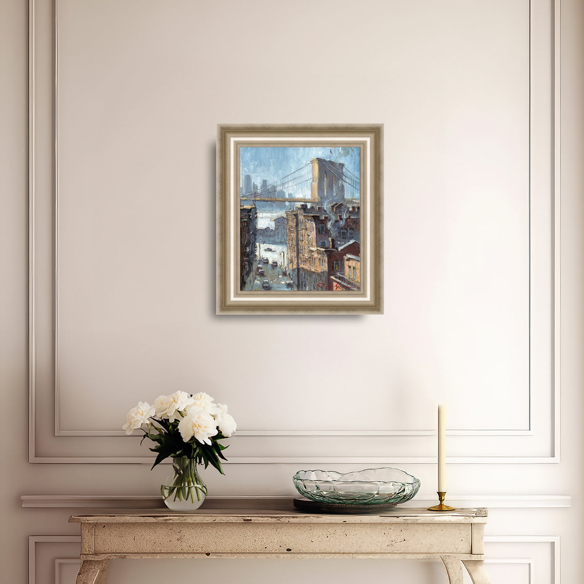 Blue Reflection Brooklyn Bridge