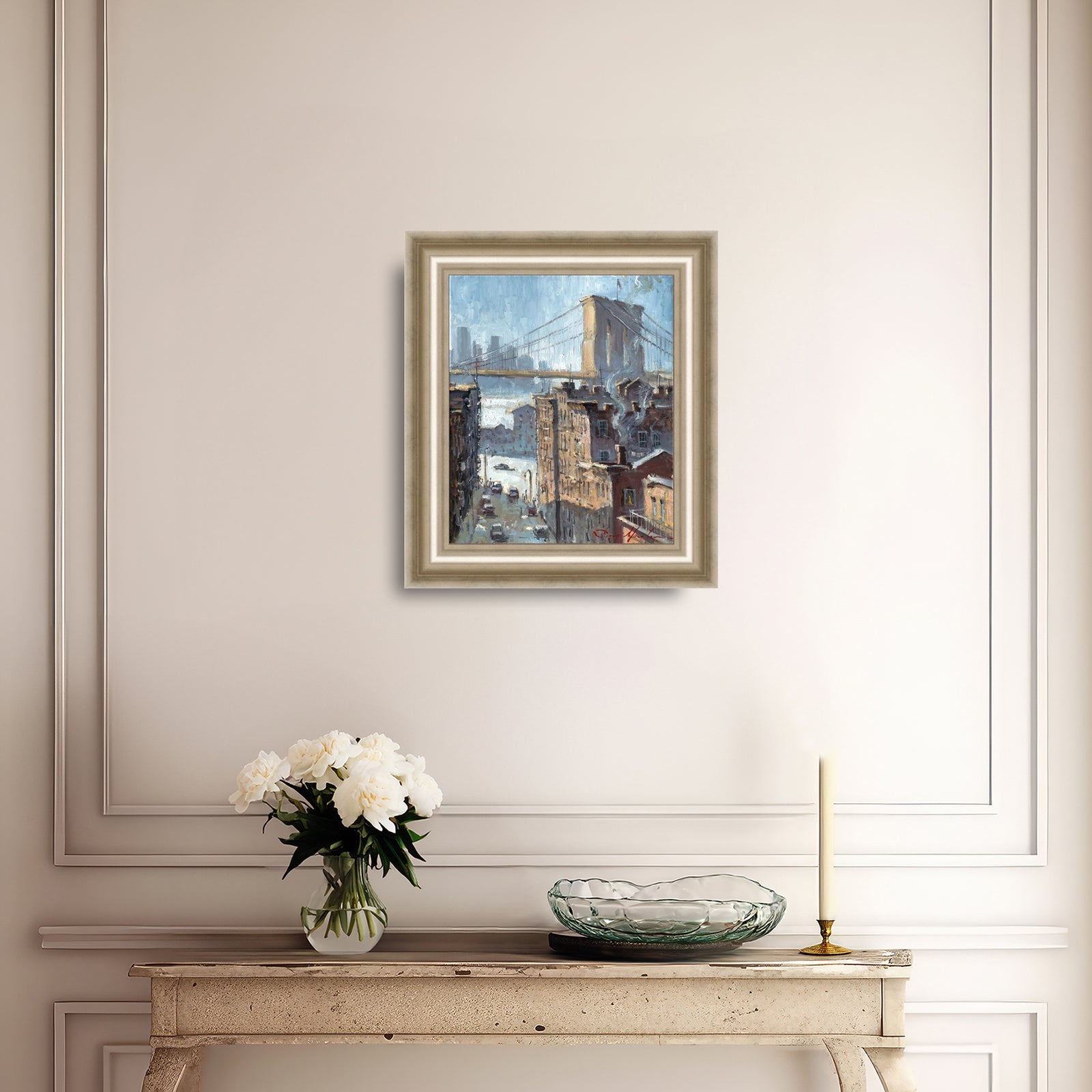 Blue Reflection Brooklyn Bridge