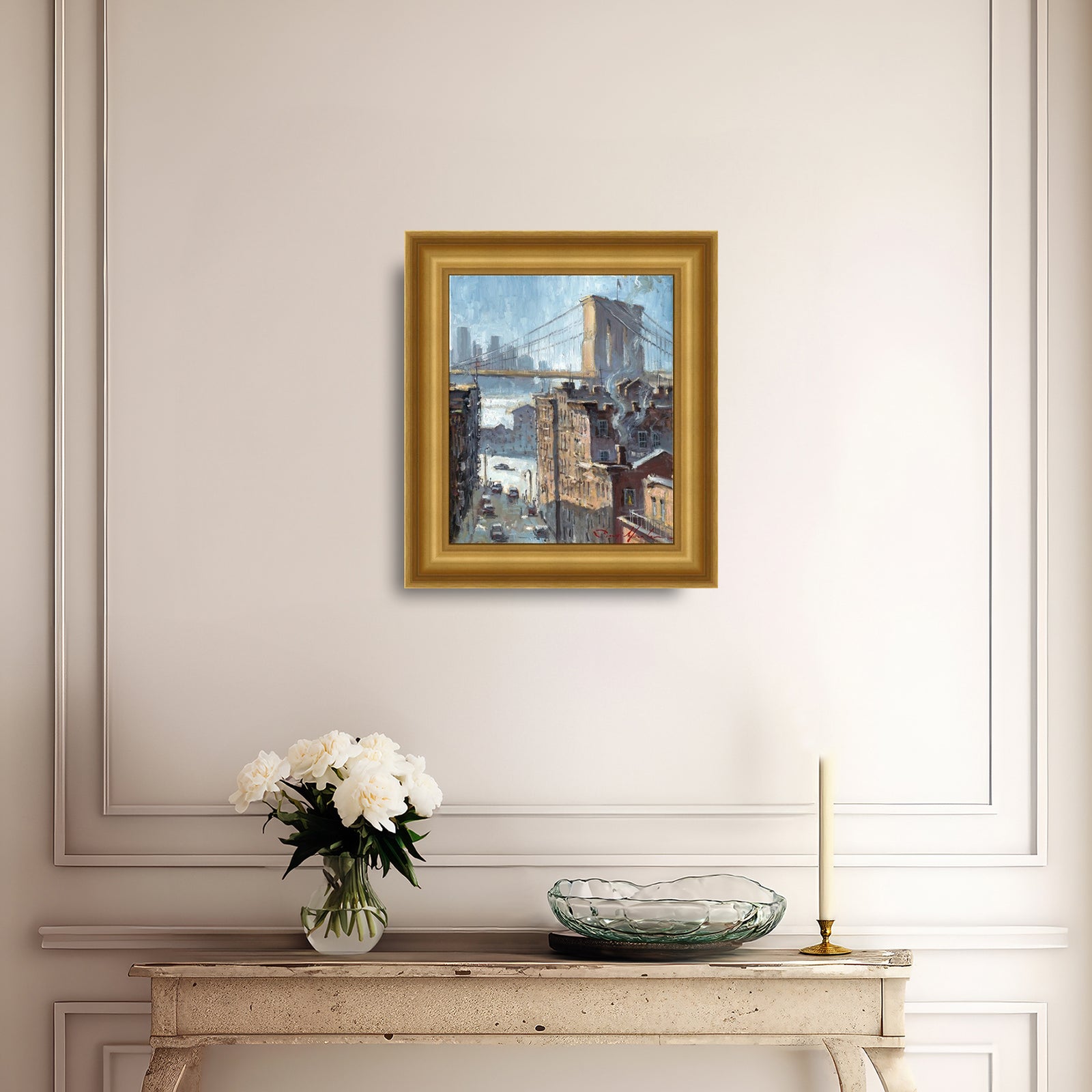 Blue Reflection Brooklyn Bridge