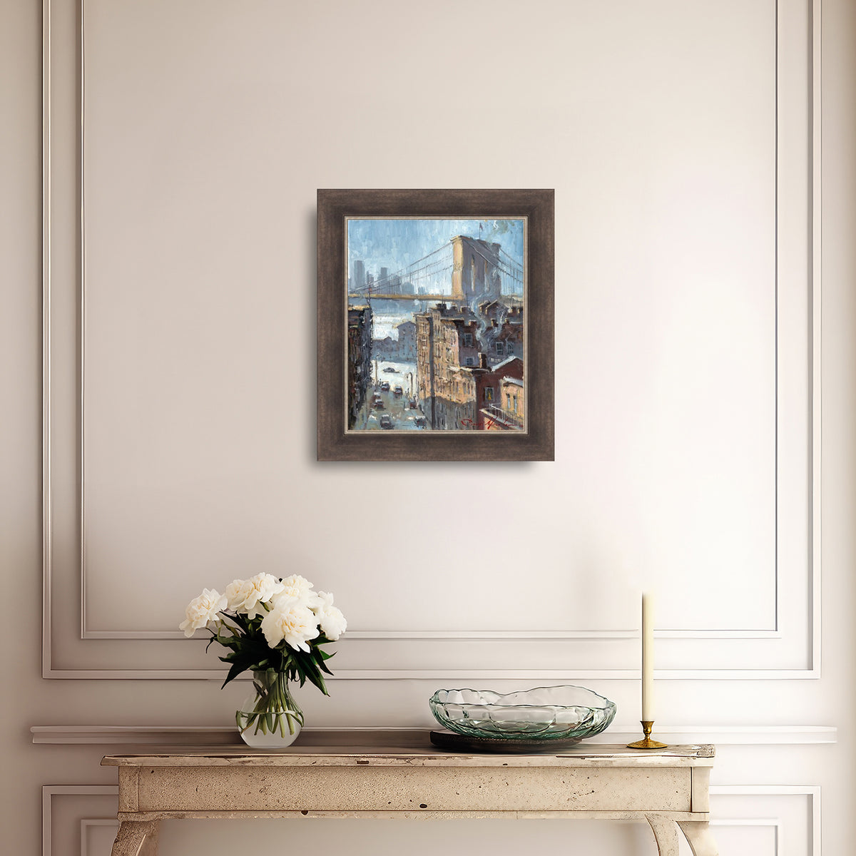 Blue Reflection Brooklyn Bridge