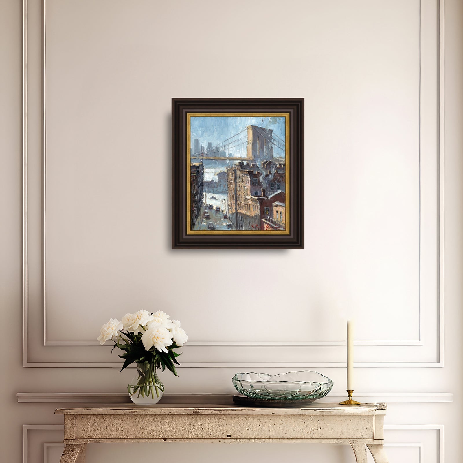 Blue Reflection Brooklyn Bridge