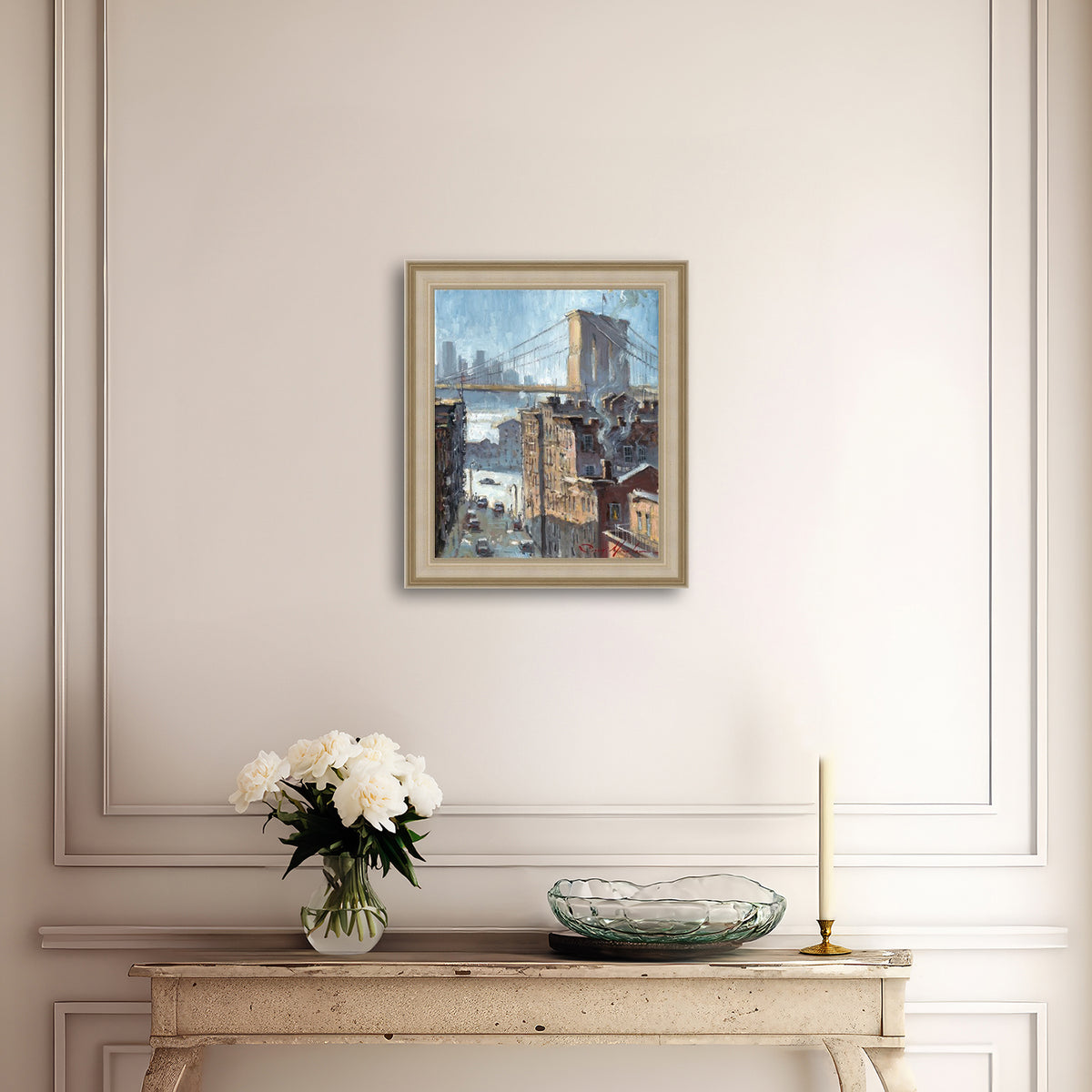 Blue Reflection Brooklyn Bridge