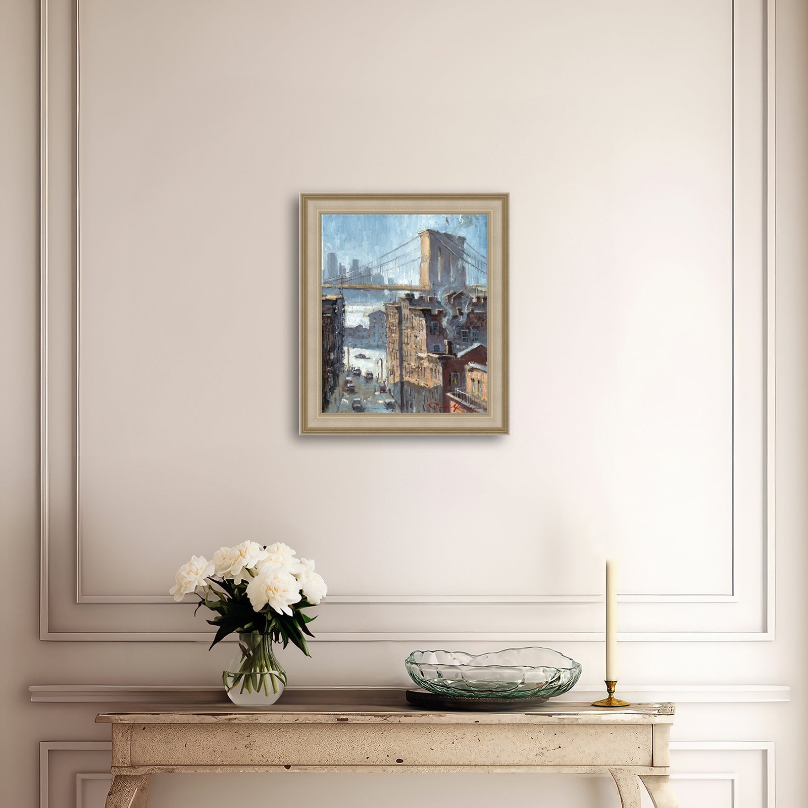 Blue Reflection Brooklyn Bridge