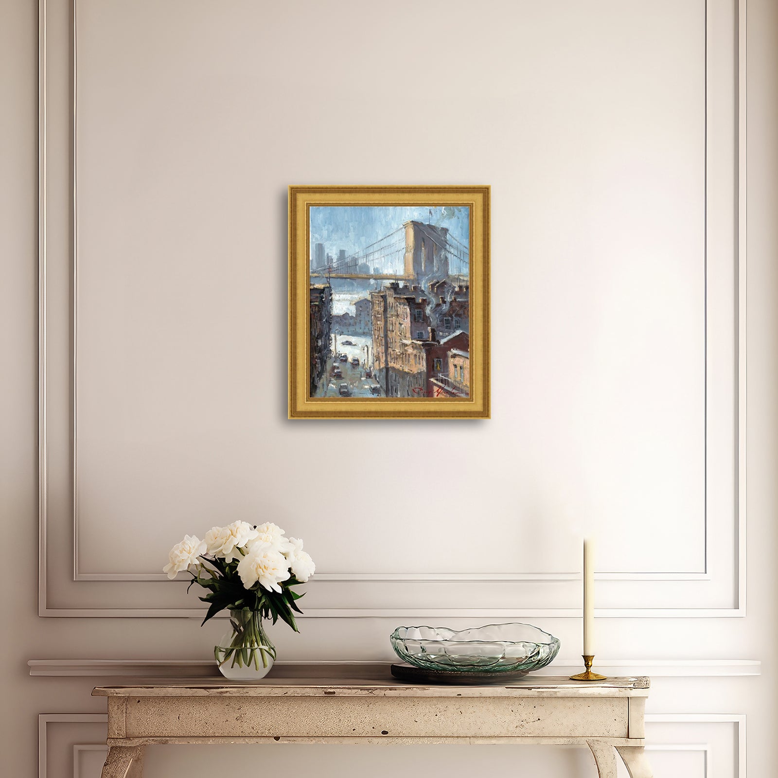 Blue Reflection Brooklyn Bridge