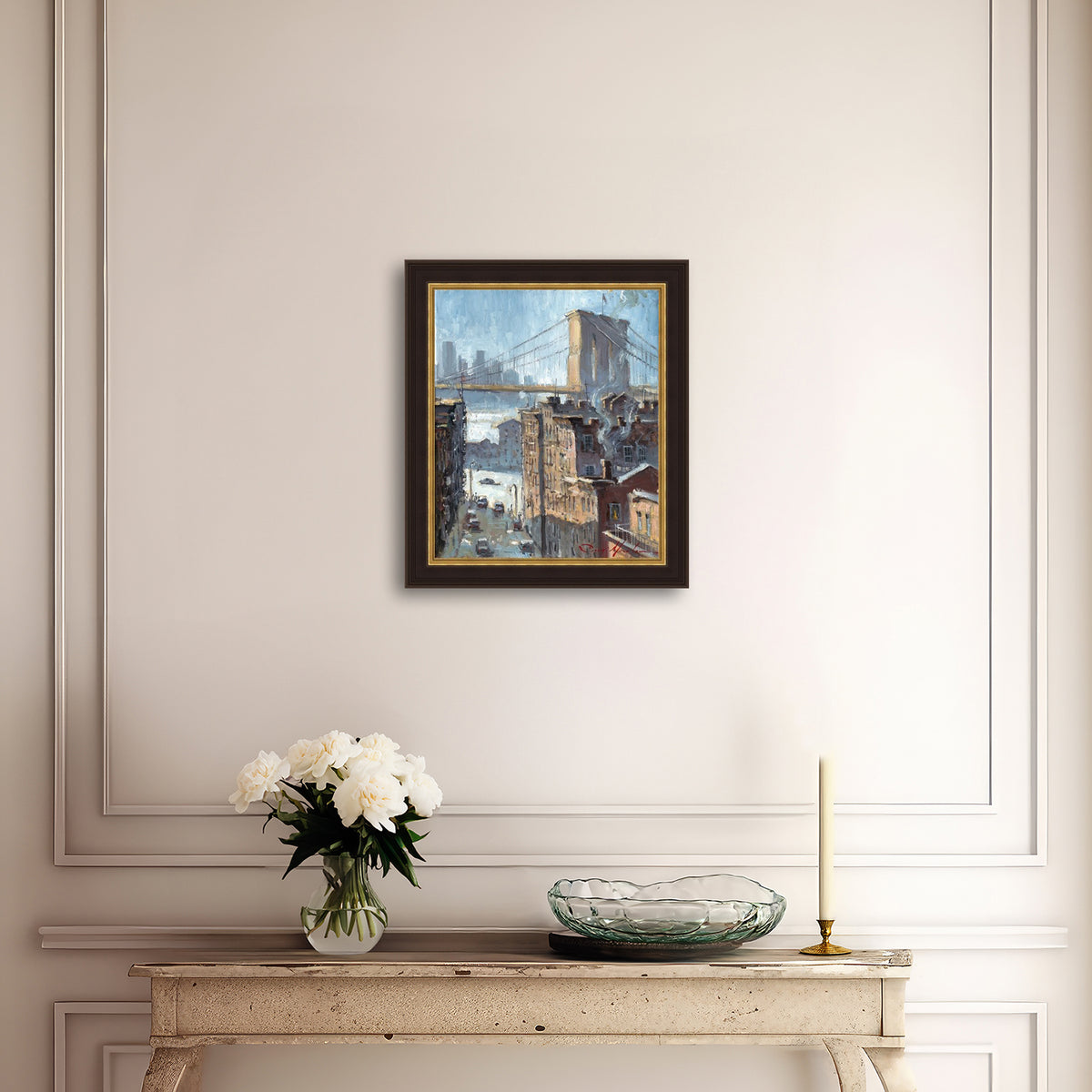 Blue Reflection Brooklyn Bridge