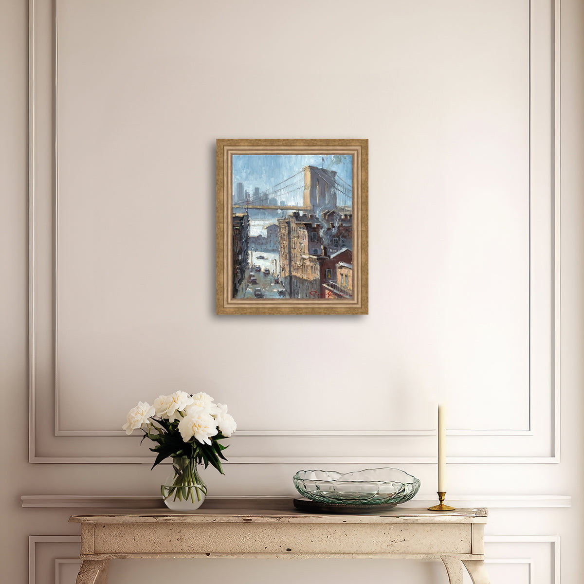 Blue Reflection Brooklyn Bridge