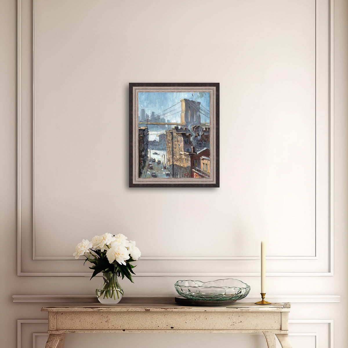 Blue Reflection Brooklyn Bridge