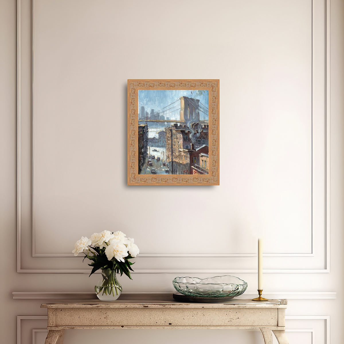 Blue Reflection Brooklyn Bridge