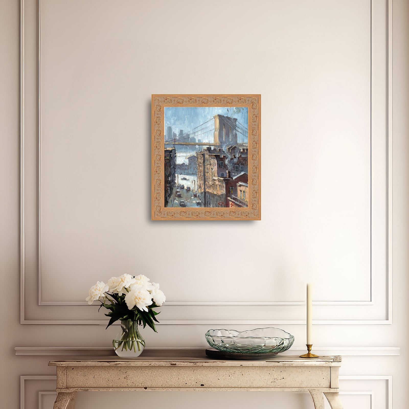 Blue Reflection Brooklyn Bridge