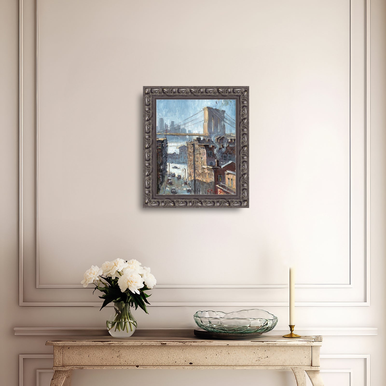 Blue Reflection Brooklyn Bridge