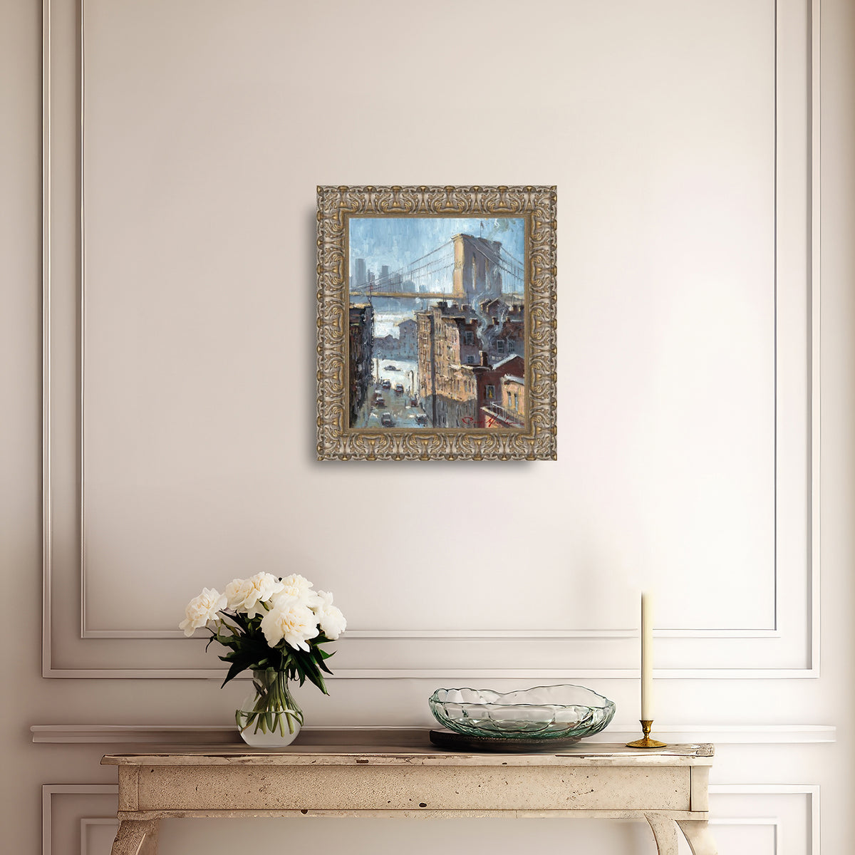 Blue Reflection Brooklyn Bridge