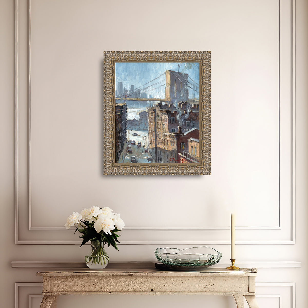 Blue Reflection Brooklyn Bridge