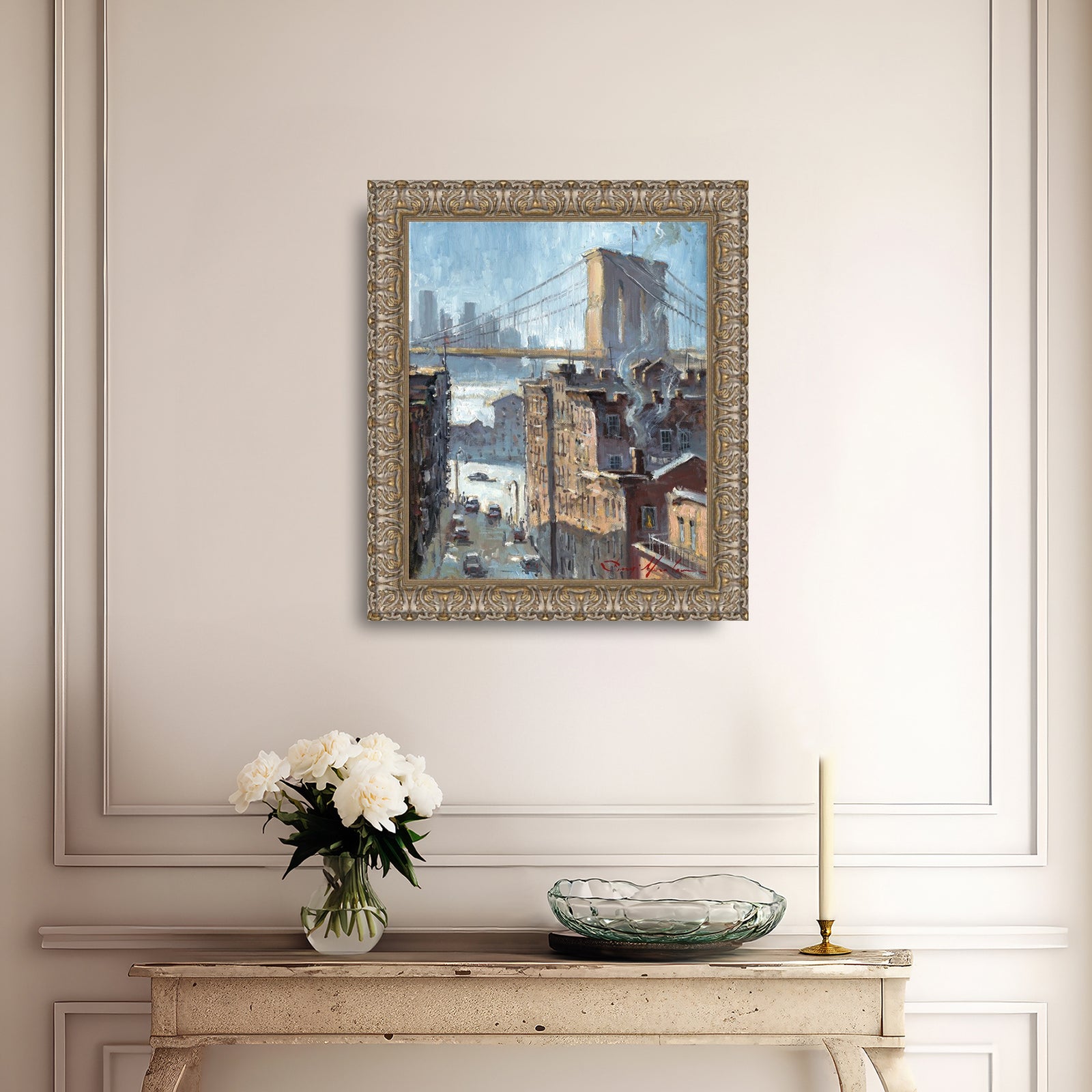 Blue Reflection Brooklyn Bridge