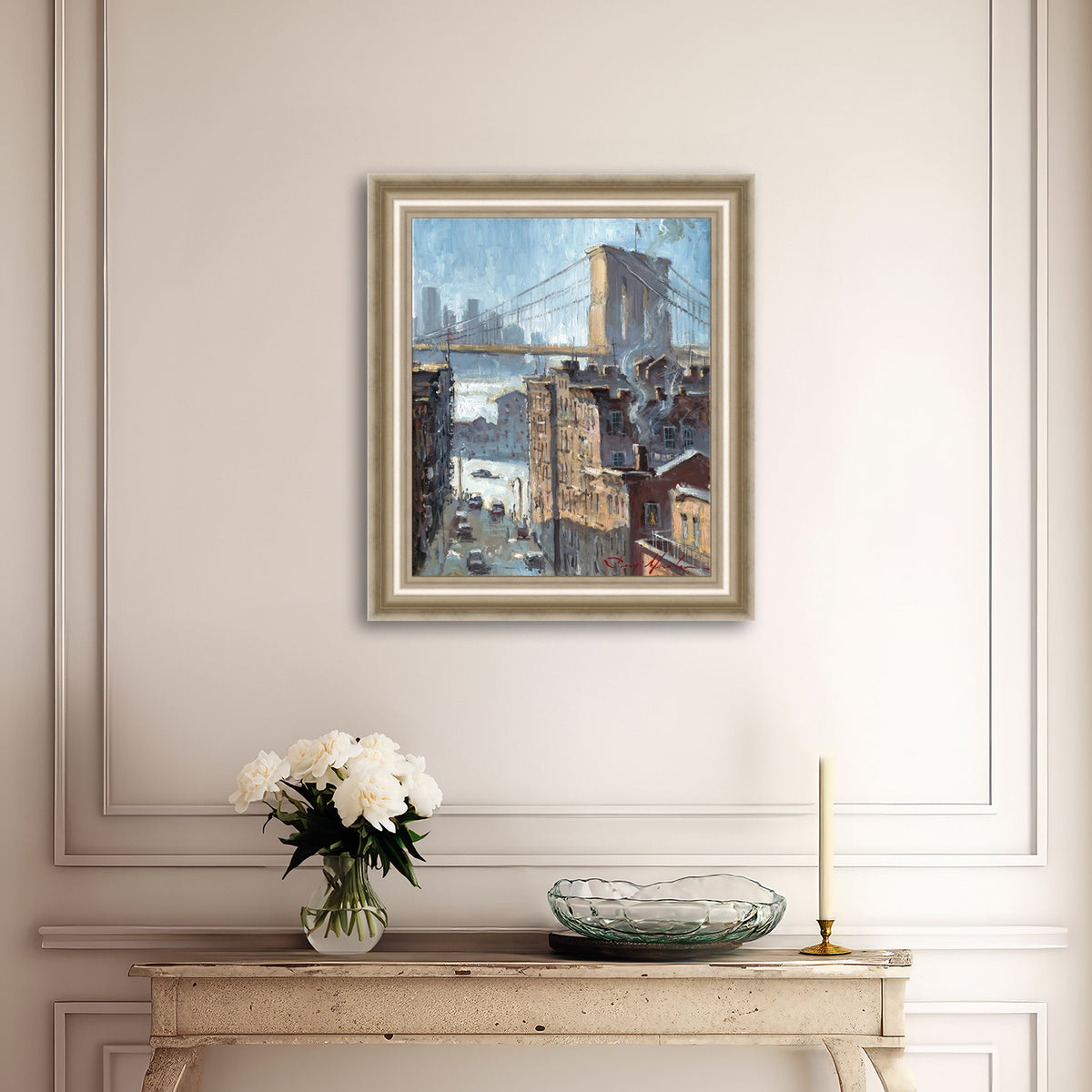 Blue Reflection Brooklyn Bridge