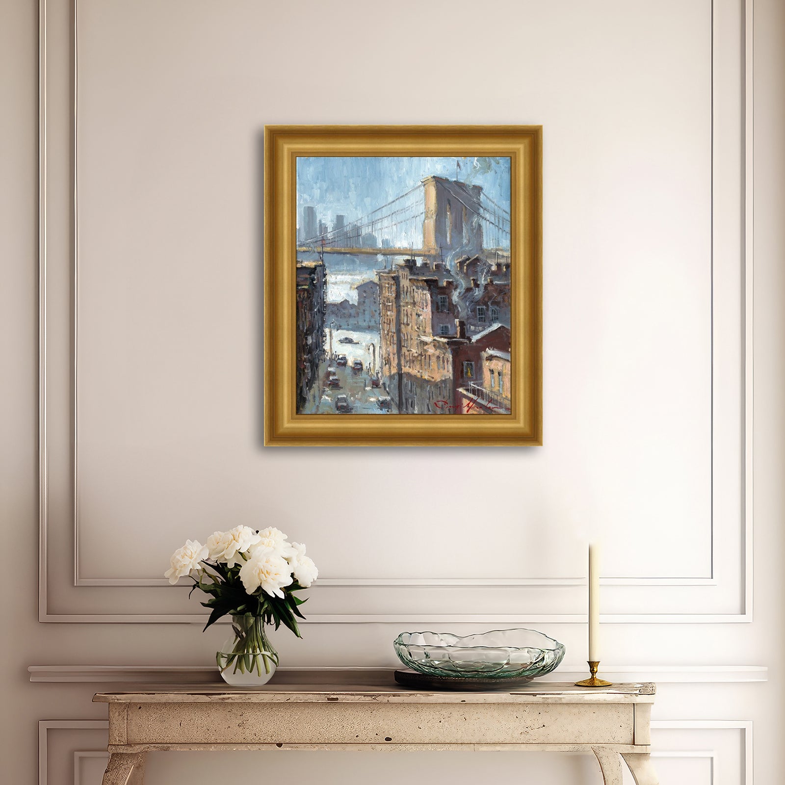 Blue Reflection Brooklyn Bridge