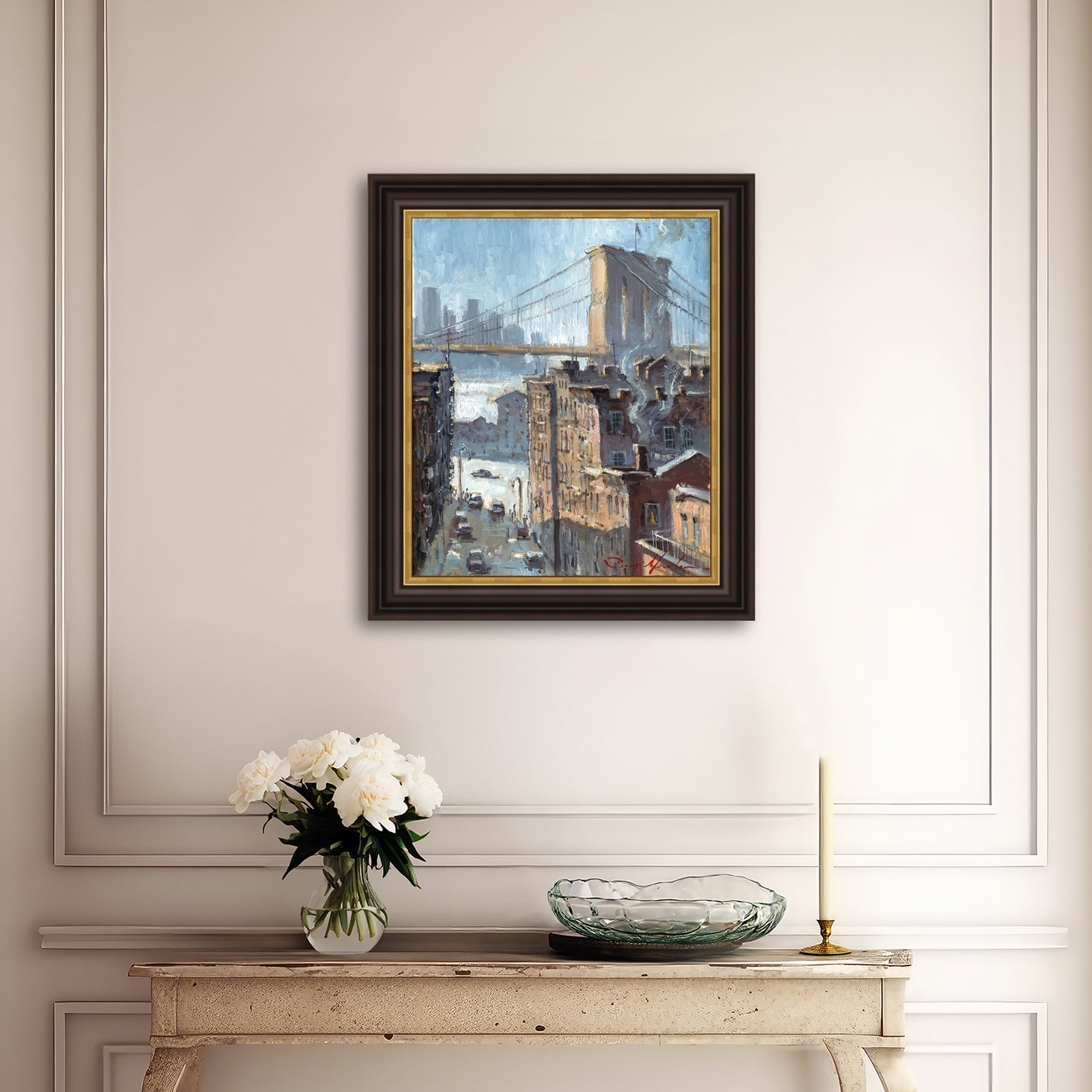 Blue Reflection Brooklyn Bridge