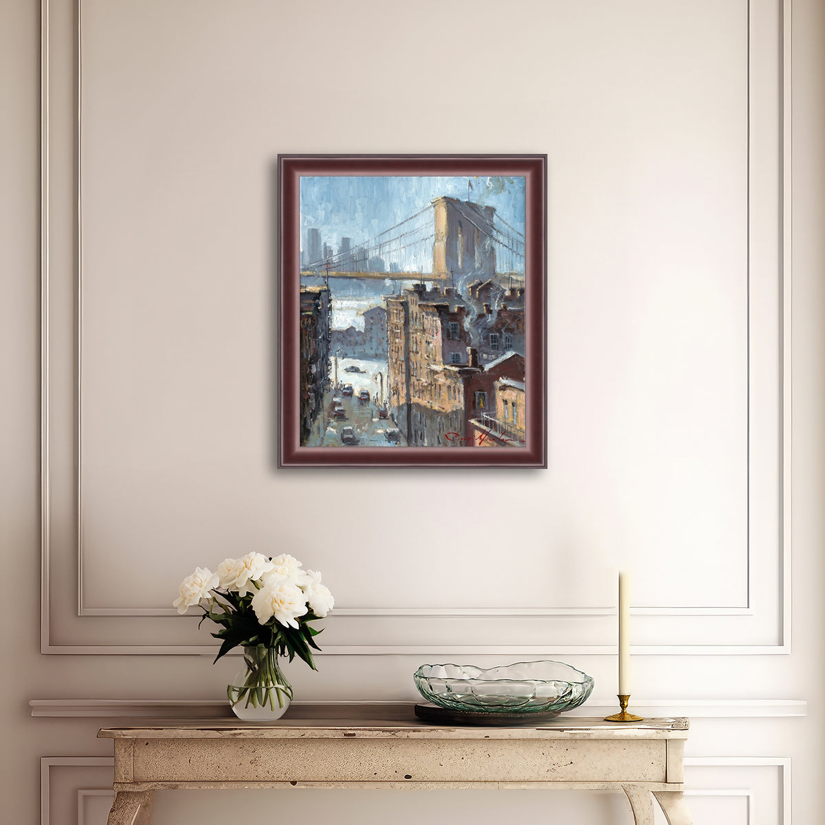 Blue Reflection Brooklyn Bridge