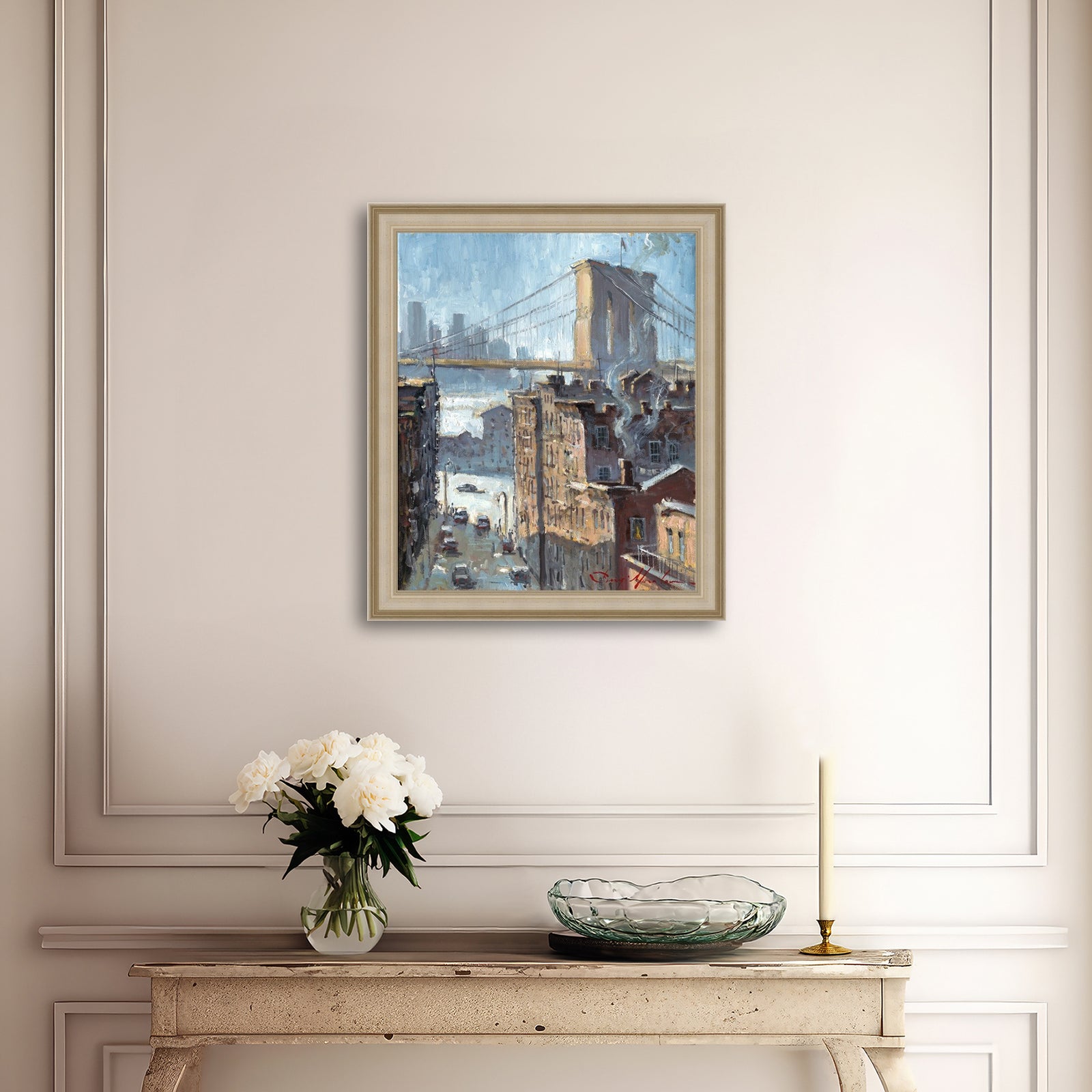 Blue Reflection Brooklyn Bridge