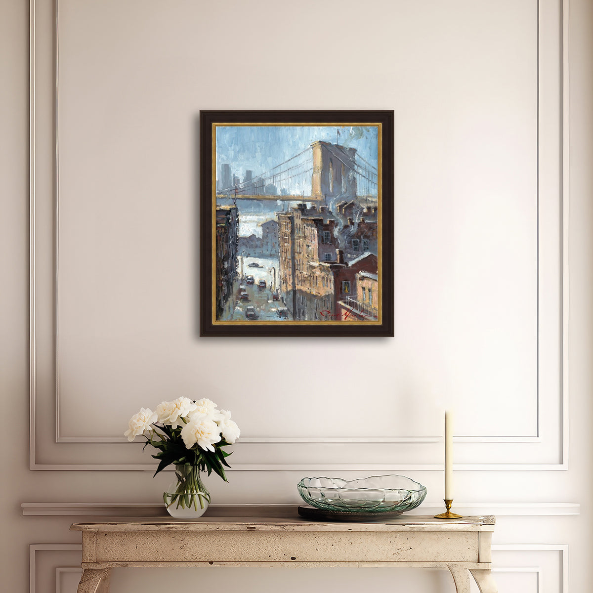 Blue Reflection Brooklyn Bridge