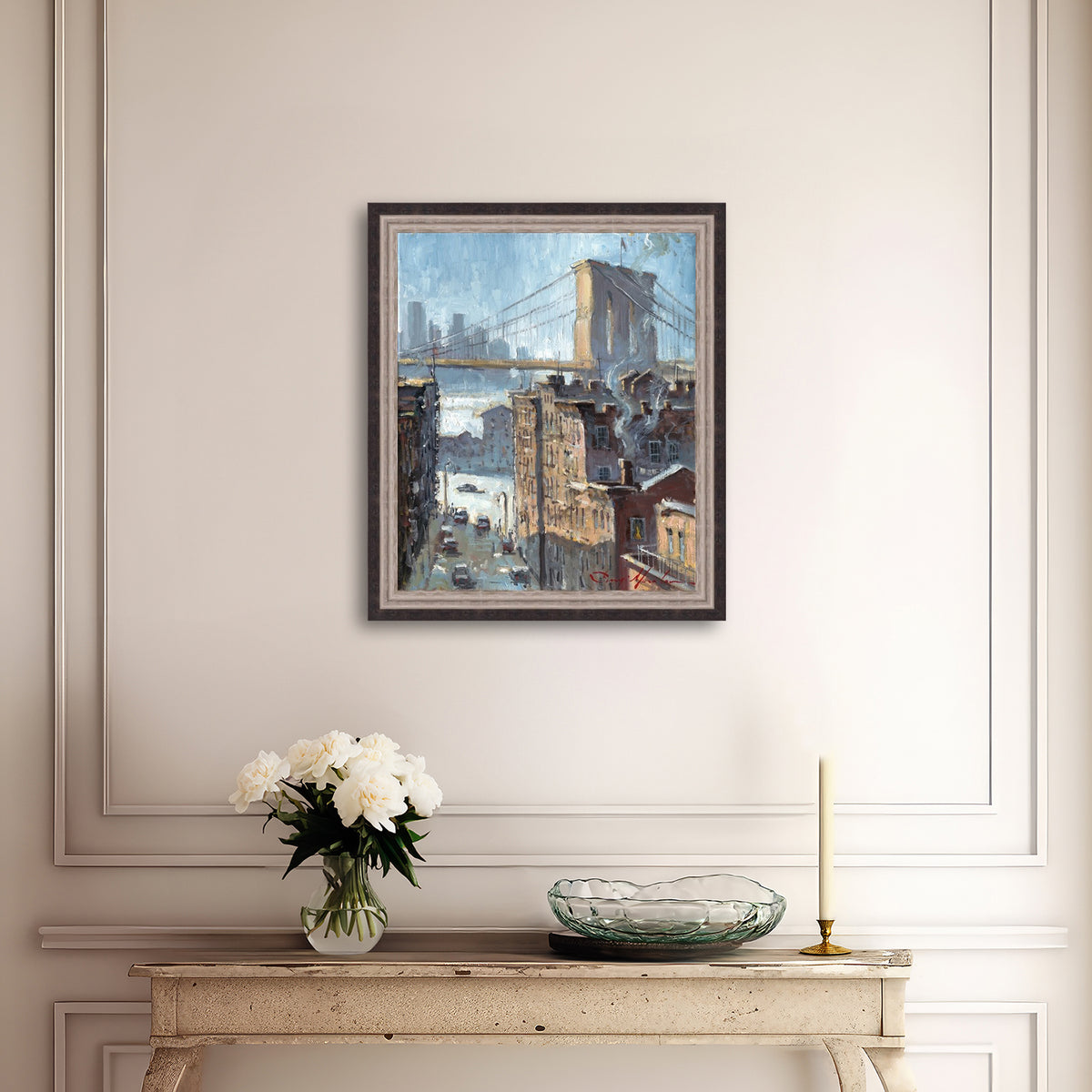 Blue Reflection Brooklyn Bridge