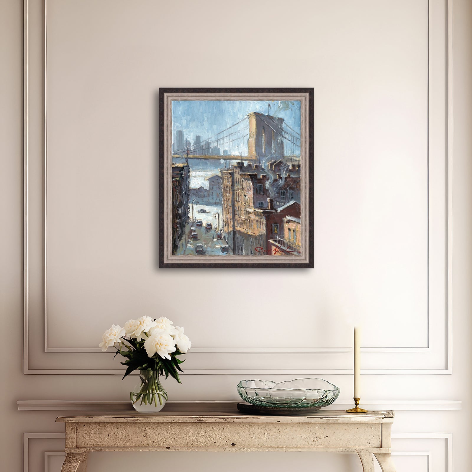 Blue Reflection Brooklyn Bridge