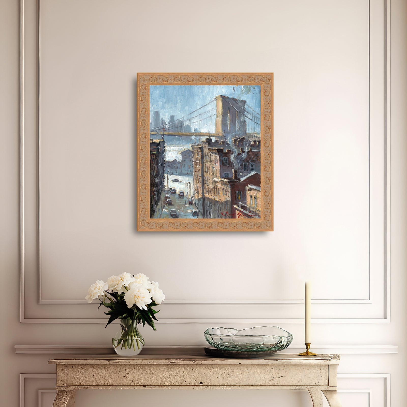 Blue Reflection Brooklyn Bridge