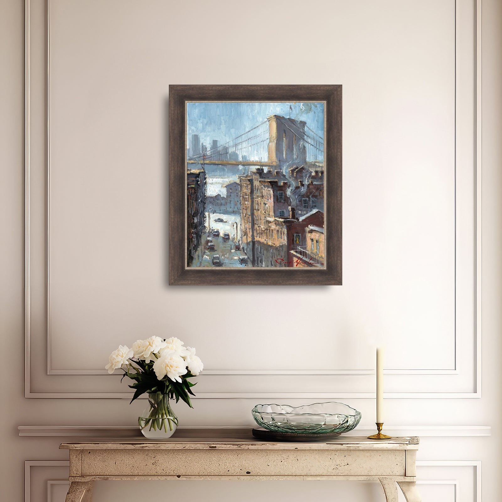 Blue Reflection Brooklyn Bridge